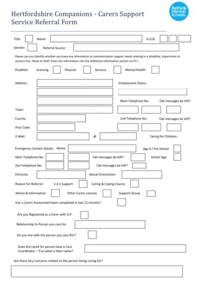 Our Referral Form