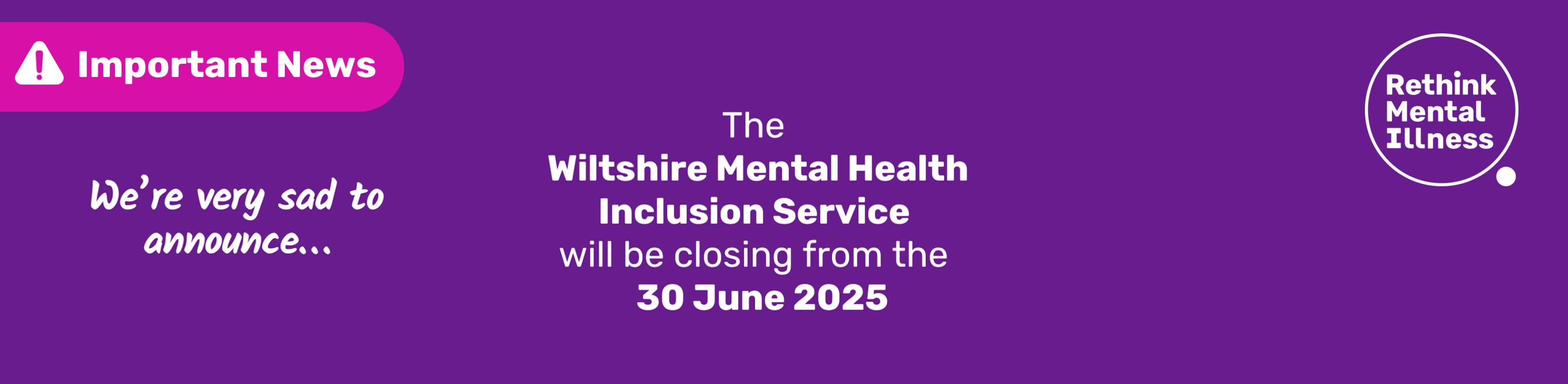 WMHIS Closure Notice Website Banner